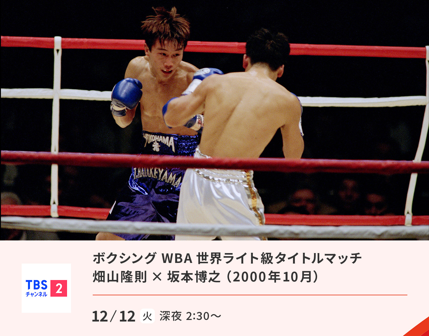 WBA世界ライト級タイトルマッチ 畑山隆則×坂本博之