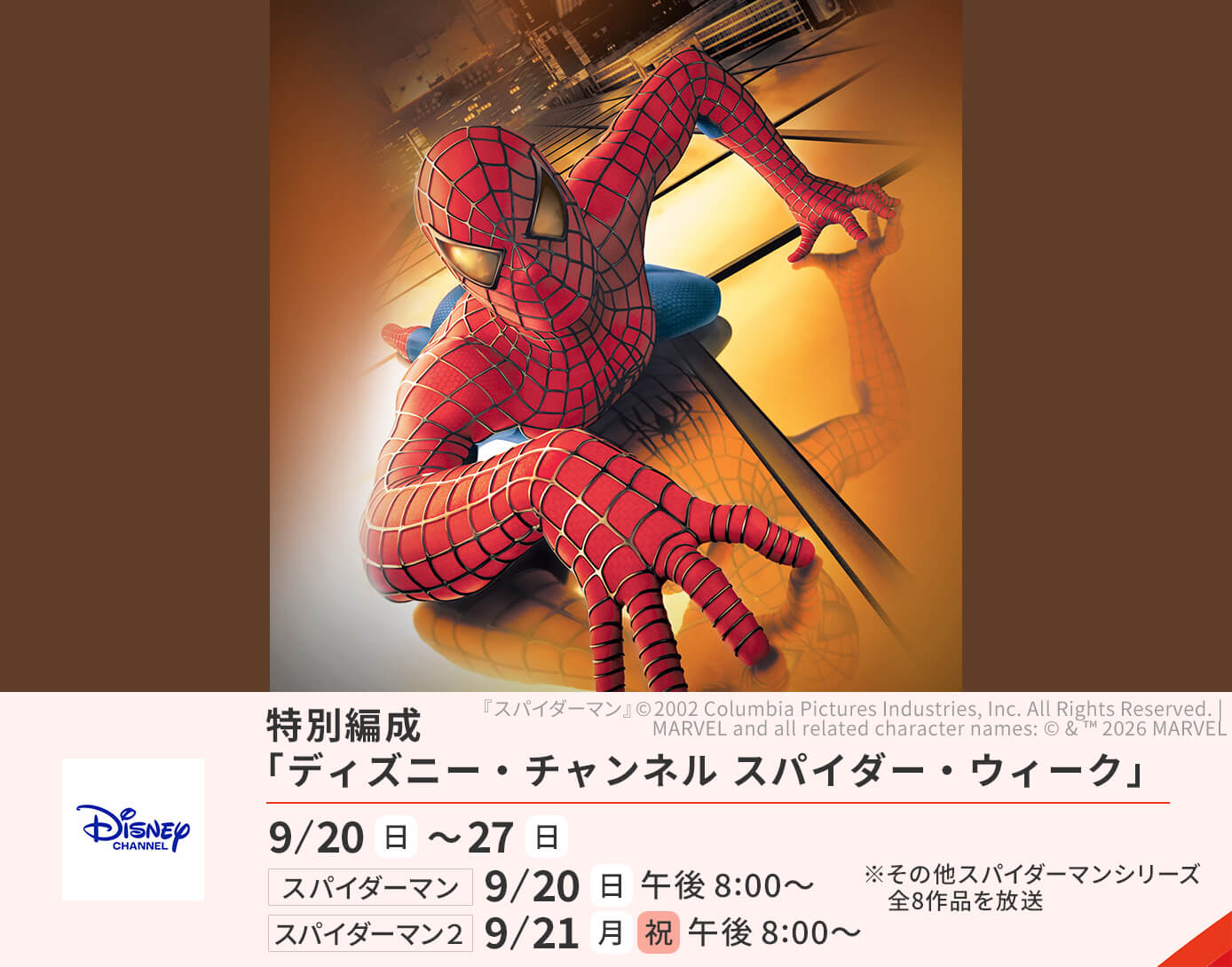 特別編成「ディズニー・チャンネル スパイダー・ウィーク」